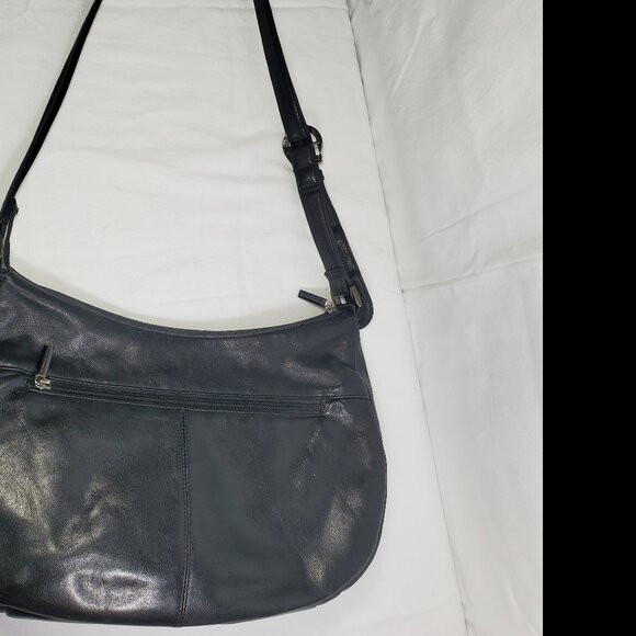 Stone Mountain Black Leather Bag with Embroidery - Picture 2 of 11